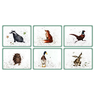 Pimpernel Wrendale Animal Placemats, Set of 6 Pimpernel Wrendale Animal Placemats, Set of 6